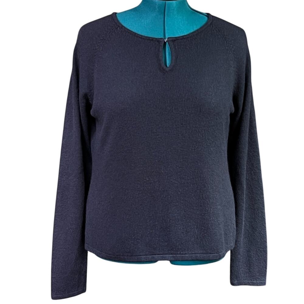 Kathie Lee Long Sleeve Sweater Size Extra Large 16/18 Solid Black